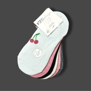 PJ Salvage Women’s Ribbed High Rise Liner Multicolored Socks 6pk Sz 4-10